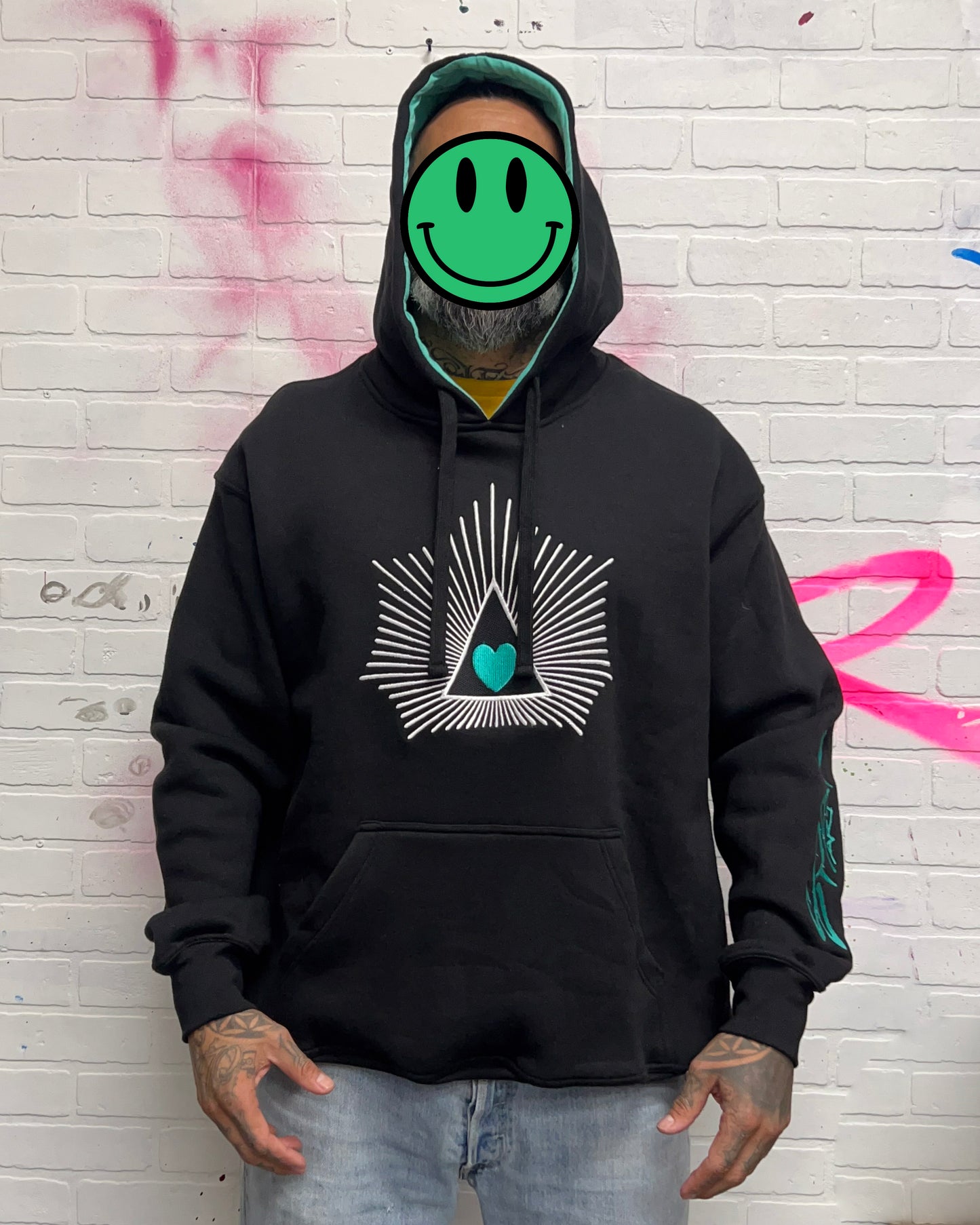 Heart Rays Logo Hooded Sweatshirt by SPAR