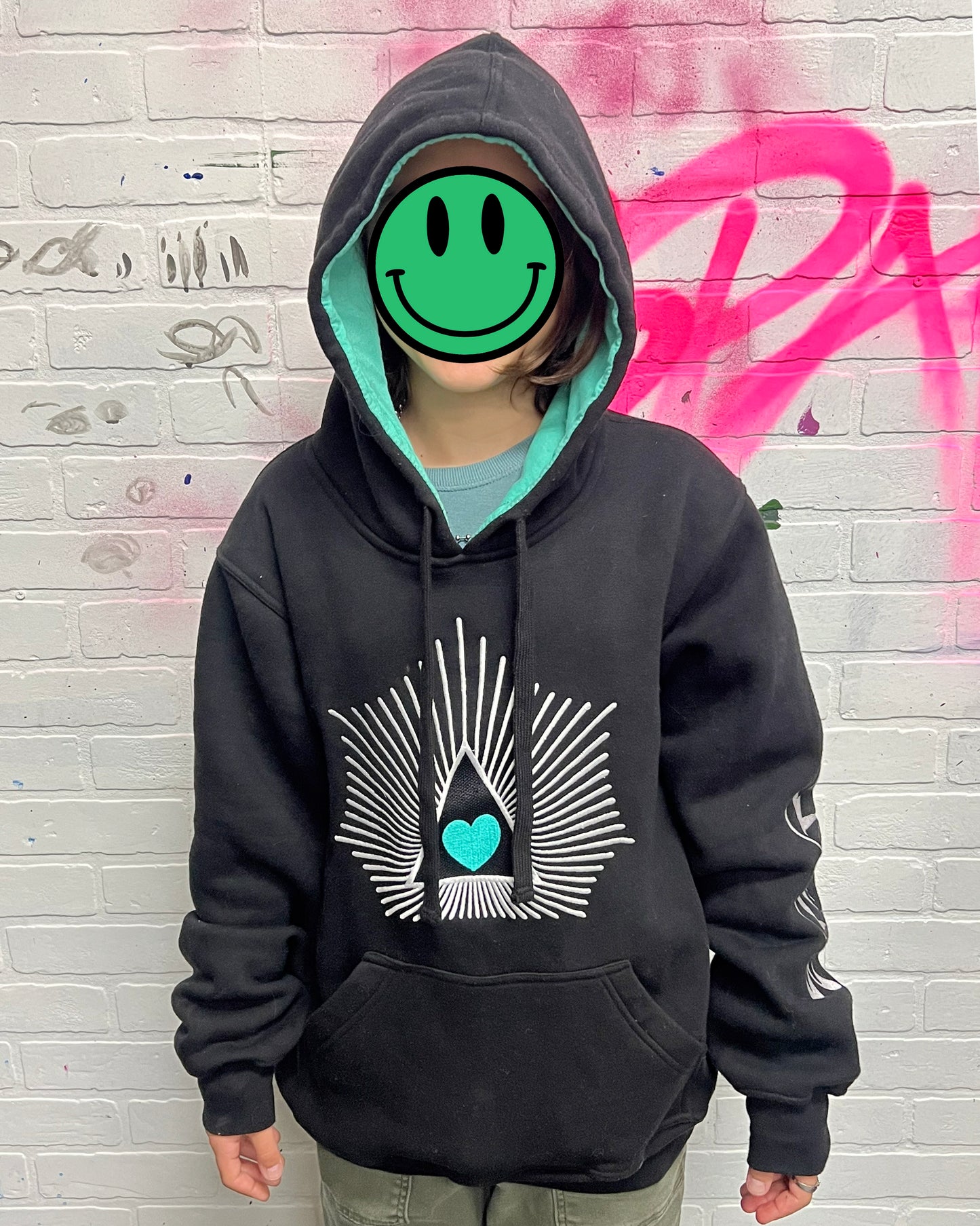Heart Rays Logo Hooded Sweatshirt by SPAR